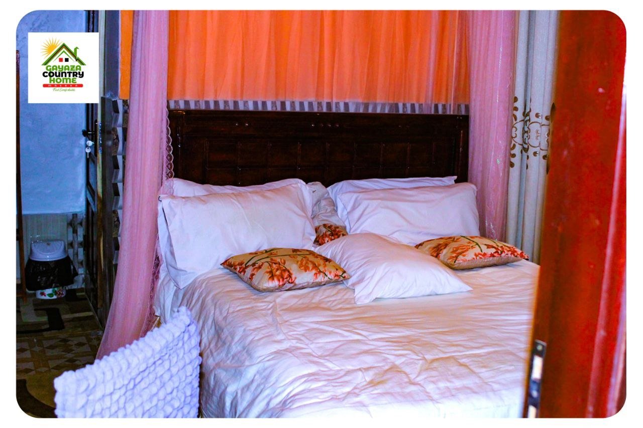Guest bed with warm curtains