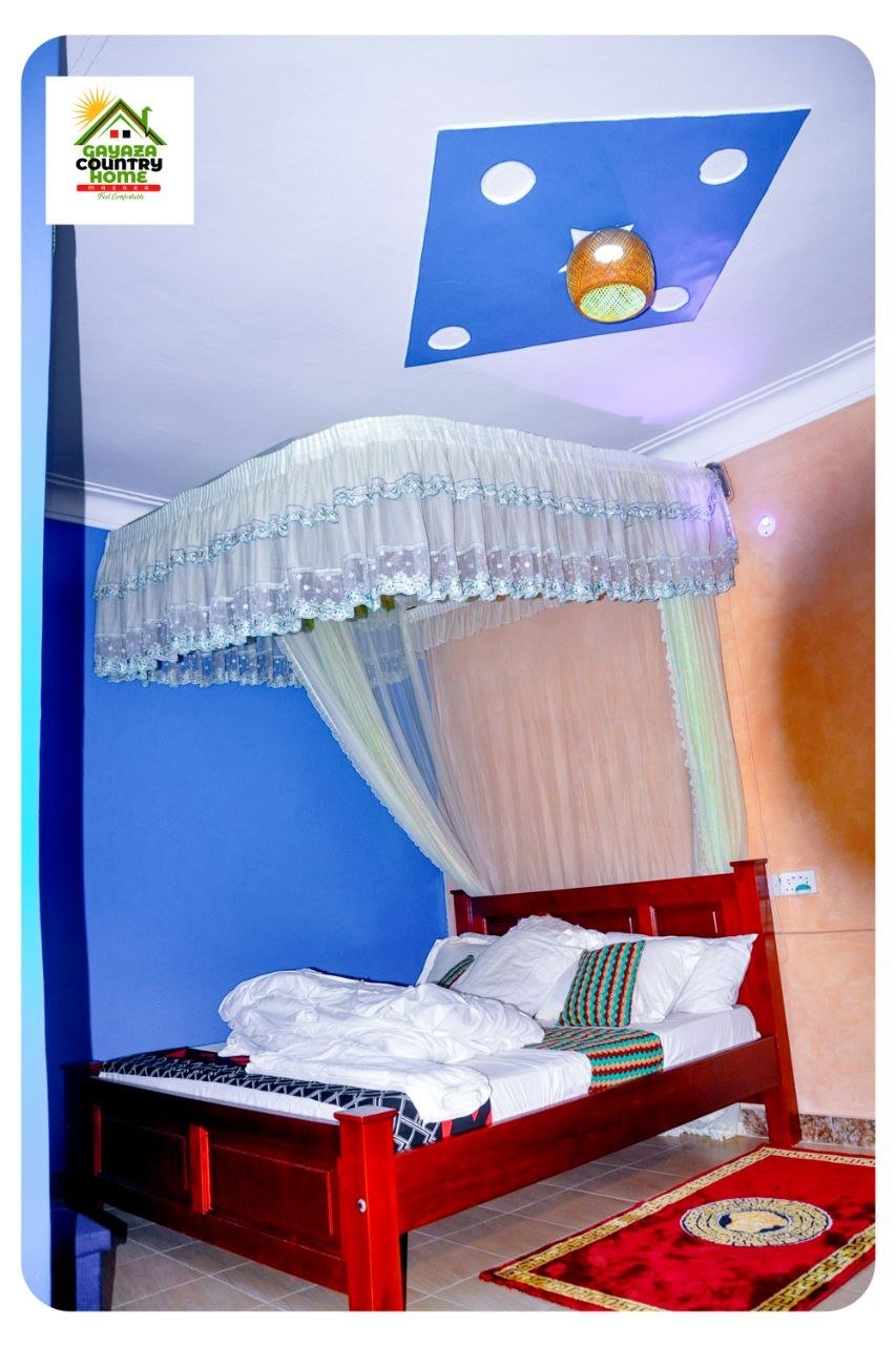 Guest room vanity and mosquito net