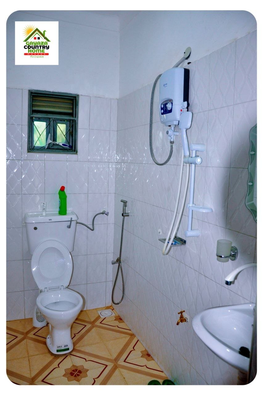 Guest bathroom with shower and sink