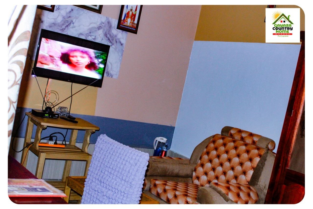 Guest room chair and television
